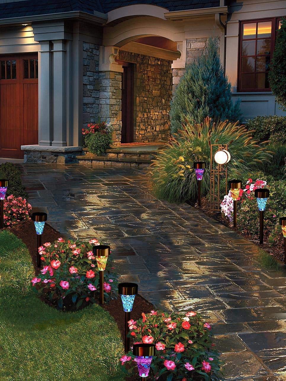 Solar LED Garden Lights - Waterproof Outdoor Landscape Lighting for Pathway, Walkway & Driveway | Patio & Lawn Decor