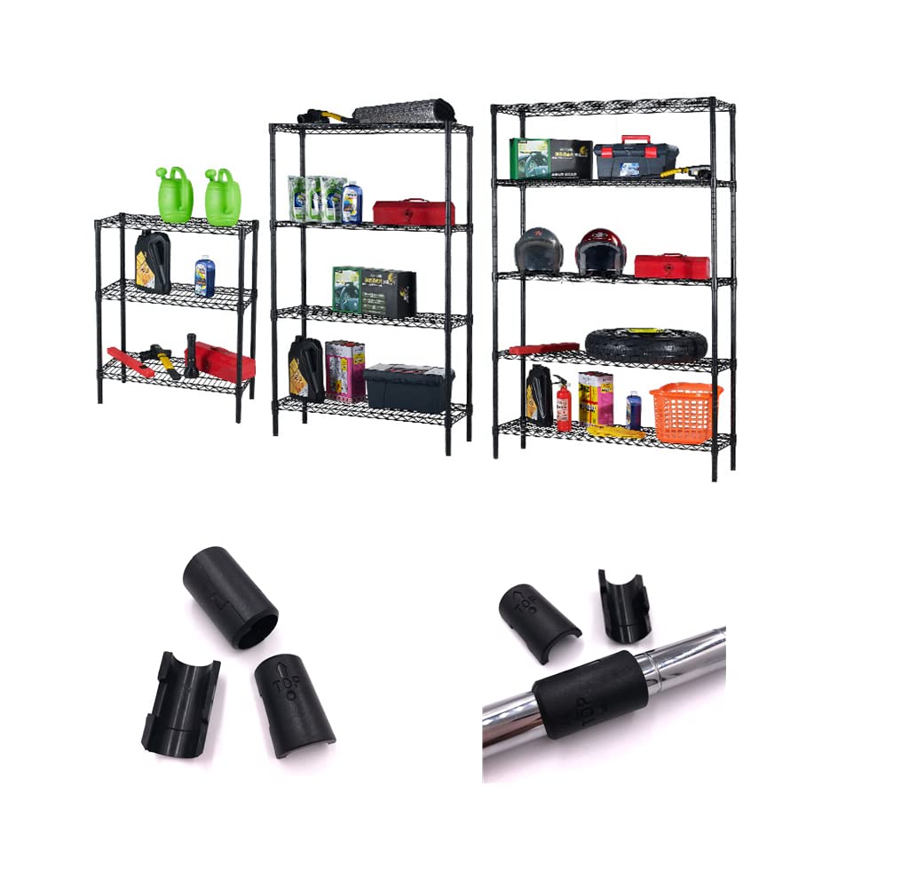 100 Pack 1 Inch Wire Shelving Shelf Lock Clips - Durable Replacement Sleeves for Wire Shelving Systems | Perfect for Garage Storage, Pantry Organization & Retail Display Racks