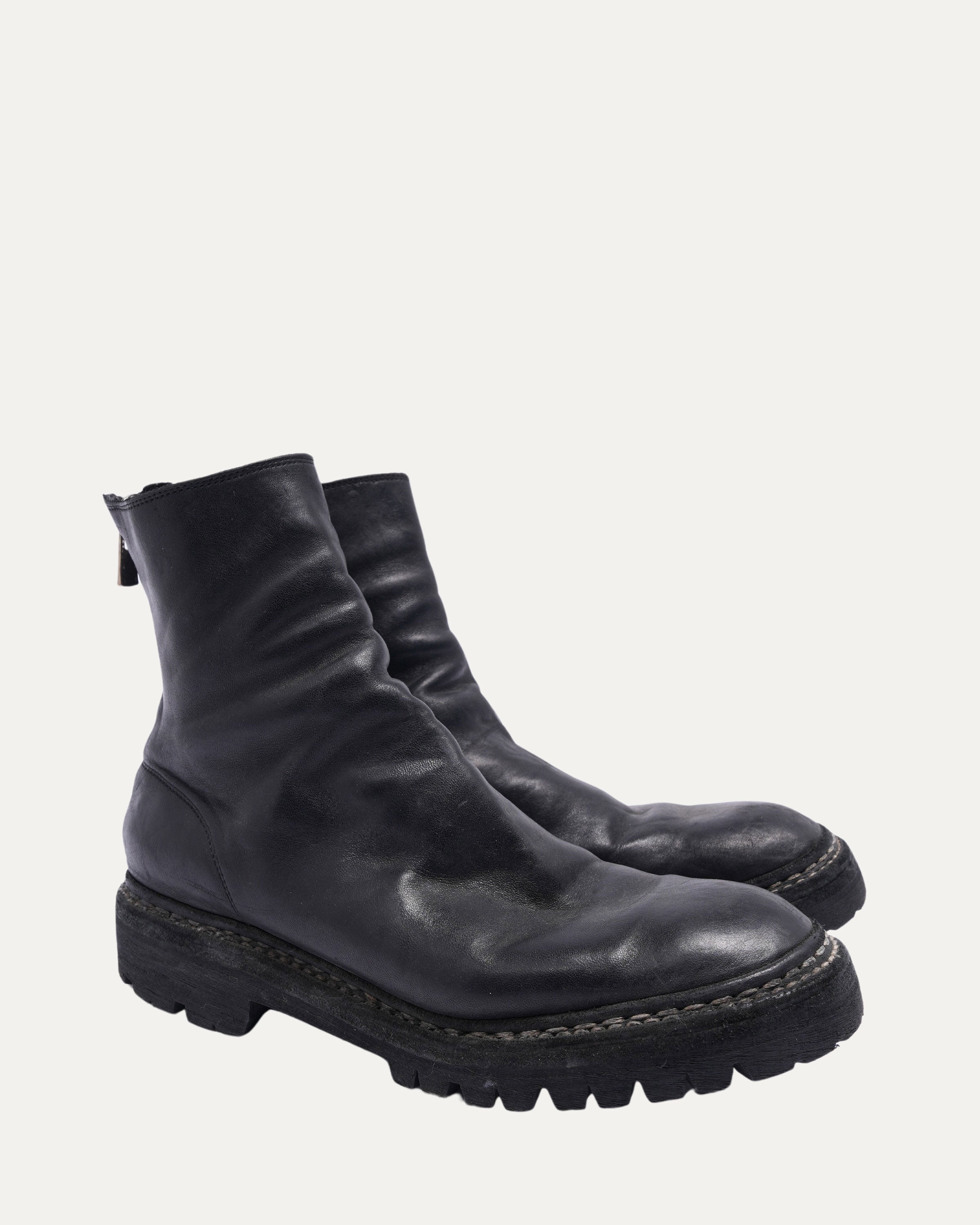 GUIDI 796V_N Leather Ankle Boots for Women - Handmade Italian Designer Boots for Fashion & Streetwear Outfits