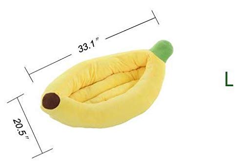 Soft Silicute Banana Pet Bed - Cozy Plush Dog & Cat Bed for Small Pets | Perfect for Snuggling, Napping & Home Decor