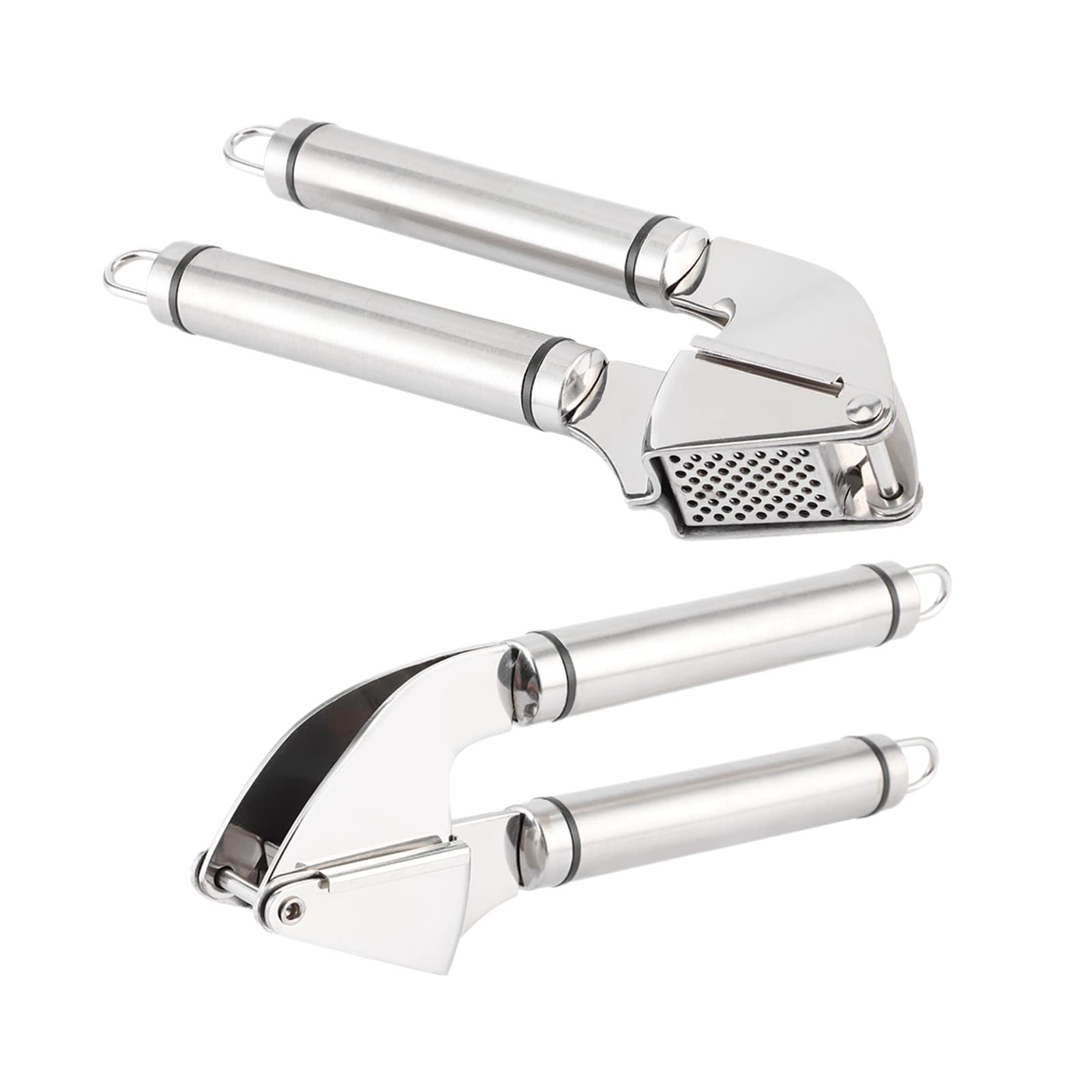 Beufee Stainless Steel Garlic Press & Ginger Crusher - 2-Piece Set, Heavy Duty Rocker Kitchen Tool for Chopping, Mincing, and Slicing Garlic & Ginger - Perfect for Cooking, Baking, and Meal Prep