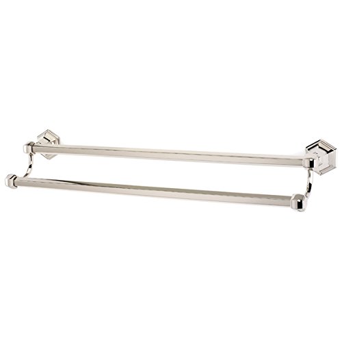 Nicole Double Traditional Towel Bars 24 Inch - Polished Nickel Bathroom Towel Rack for Modern & Classic Home Decor