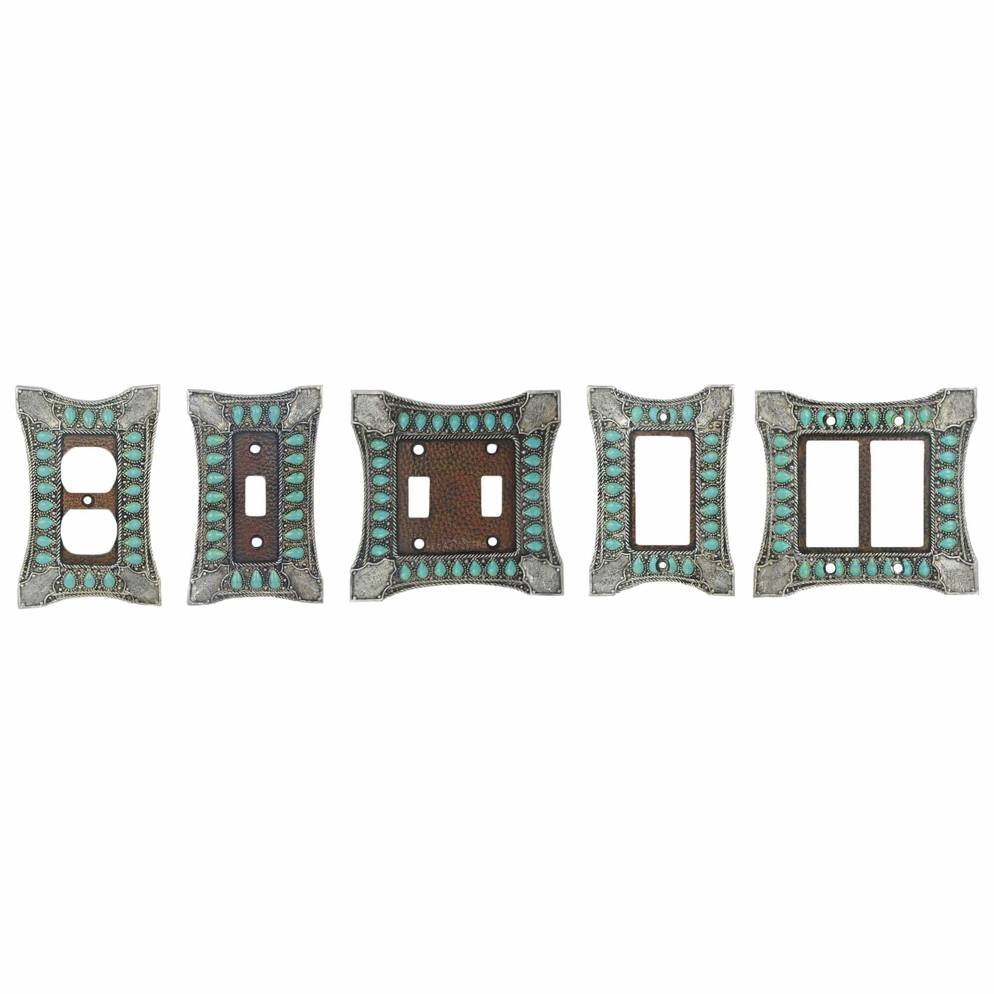 Turquoise Double Switch Wall Plate Cover - Decorative Light Switch Plate for Home & Office - Perfect for Bedroom, Living Room, and Kitchen Decor