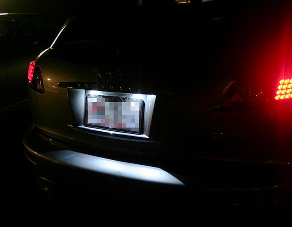 Direct Fit White LED License Plate Light Lamps for Infiniti FX Q I M & Nissan Vehicles - Bright, Durable & Easy Installation for Nighttime Visibility & Enhanced Style