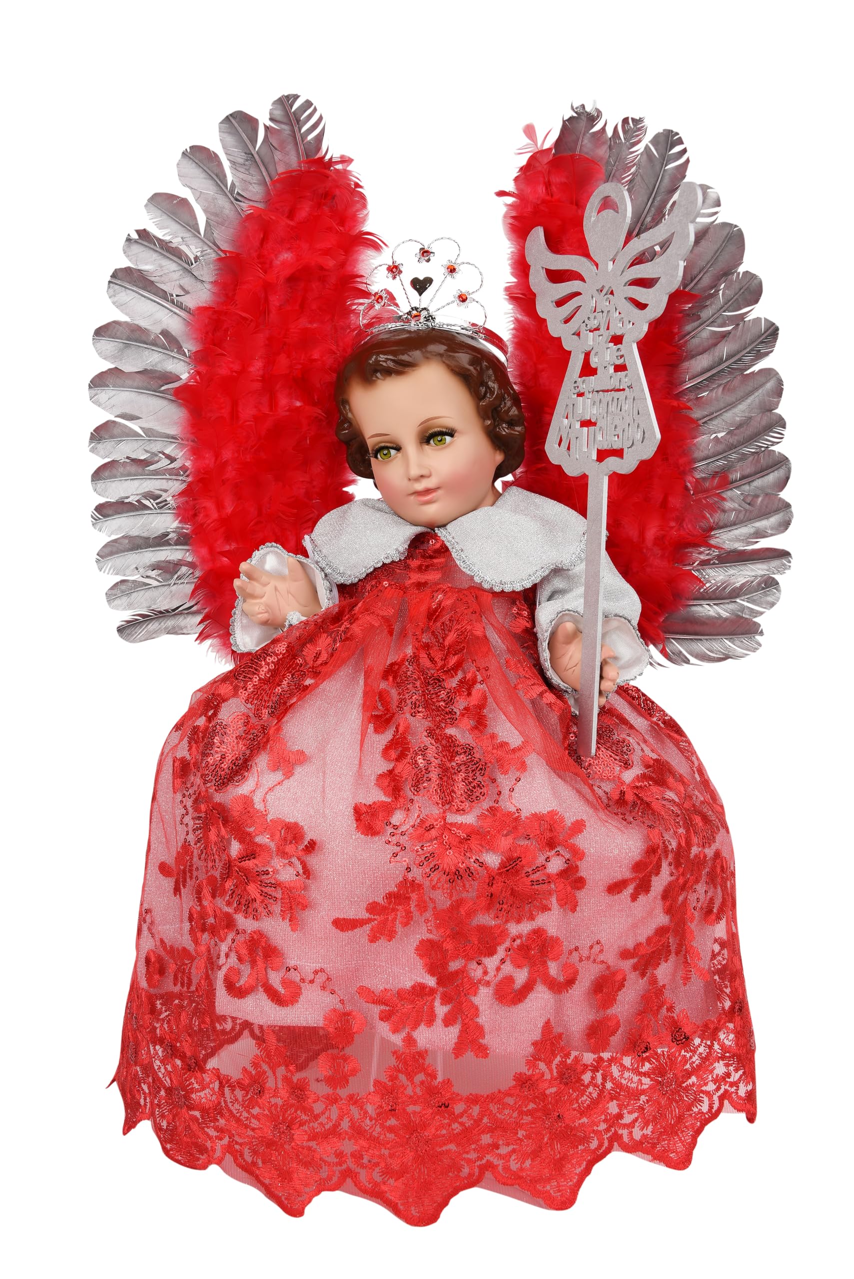 Handmade Baby Jesus Outfit - Angel de la Salud Niño Dios 20cm Christening Gown | Quinceañeras, Baptism, First Communion & Religious Celebrations