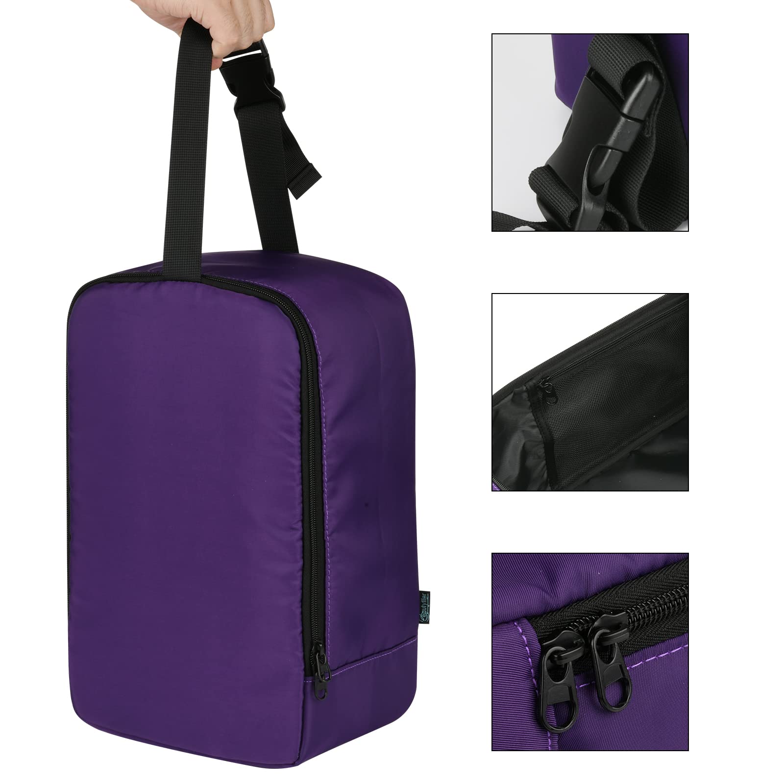 Beautyflier Portable Travel Steamer Bag for Conair Clothes Steamer - Compact Storage Case with Hanging Strap & Organizer Pockets - Ideal for Business Trips, Vacations & Home Use (Purple)