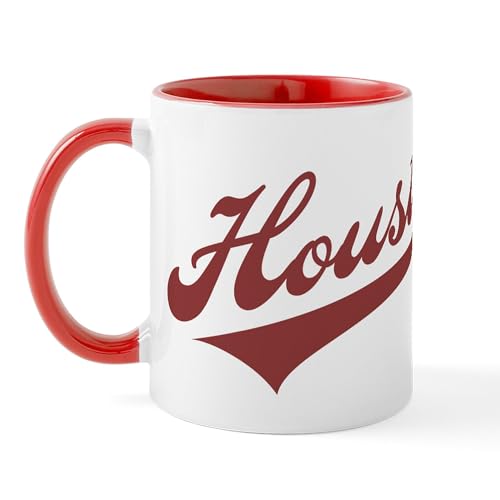 White/Red Inside - Retro Houston Mug