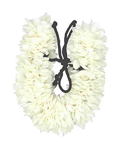 Bharatanatyam World Clip-On White Gajra Veni Hair Accessories – Traditional Indian Dance Hair Jewelry for Performances & Weddings
