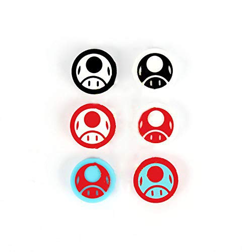 6-Pack Silicone Non-Slip Thumb Grips for Nintendo Switch Poke Ball Plus & Pokeball NS Controller - Anti-Slip Joystick Caps (4 Colors) - Perfect for Gaming Comfort & Enhanced Grip During Long Play Sessions