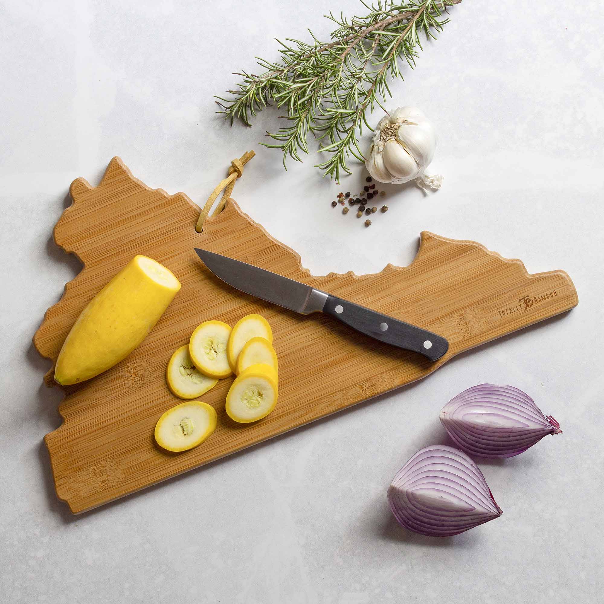 Virginia Handcrafted Wooden Cutting Board with Fish Kiss™ Artwork - Perfect for Kitchen, Charcuterie Boards & Gift Giving