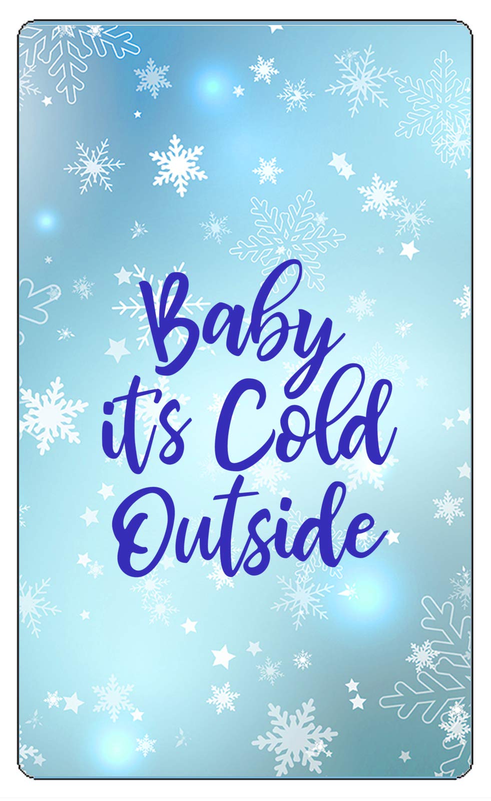 60 Blue 'Baby It's Cold Outside' Baby Shower Mini Candy Bar Wrappers - Snowflake Design for Boy Baby Shower Decorations - Made in USA - Perfect for Winter Baby Showers, Gender Reveals & Party Favors