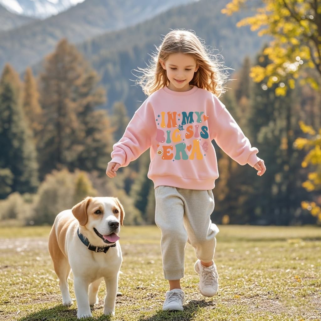 Big Sister Sweatshirt for Toddler Girls - Announcement Pullover for Fall