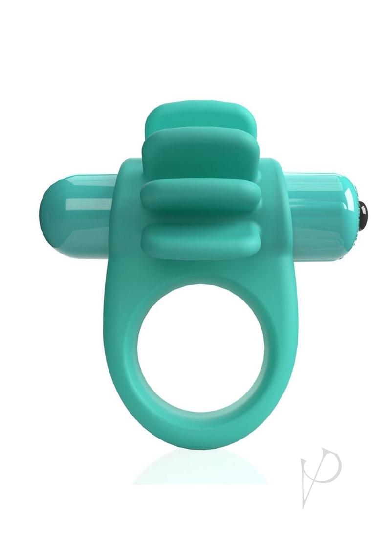 4T Skooch Vibrating Cock Ring with Clitoral Stimulator - Enhance Pleasure for Couples - Perfect for Foreplay & Intimate Moments - Kiwi Green