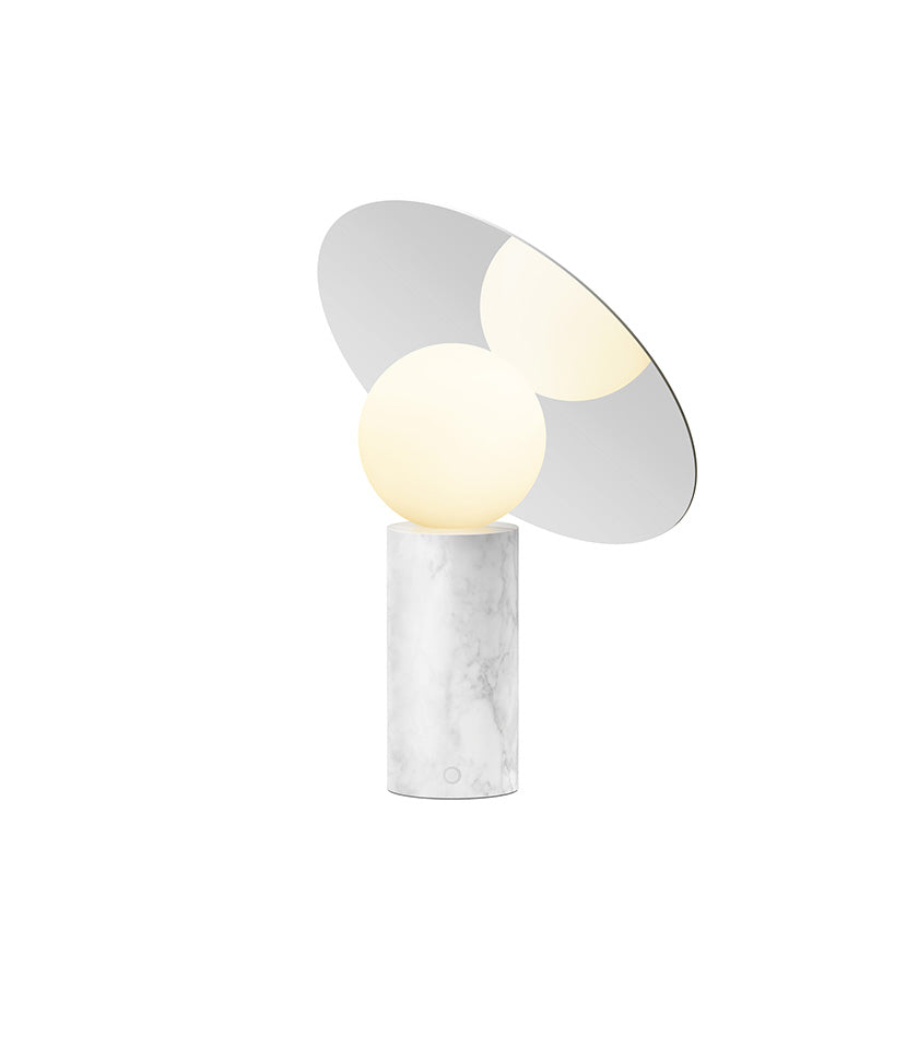 Modern Bola Disc Table Lamp - Sleek Minimalist Design for Bedroom, Living Room & Office - Warm LED Lighting for Cozy Ambience