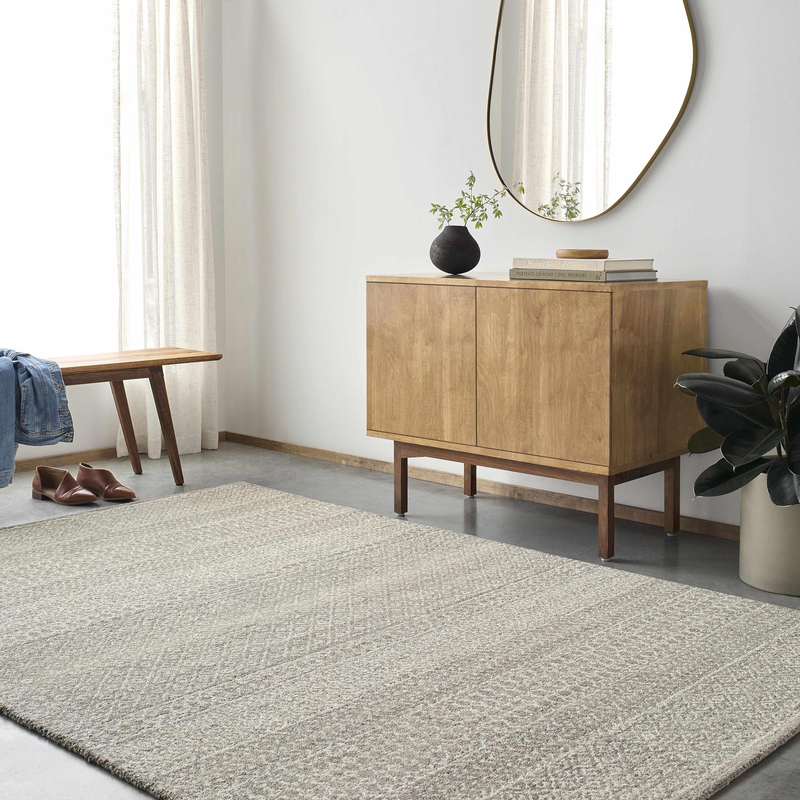 Hauteloom Iokua Wool Area Rug 2' x 3' - Soft & Durable Handmade Rug for Living Room, Bedroom, Office - Perfect for Home Decor, Cozy Floor Covering & Warm Ambiance