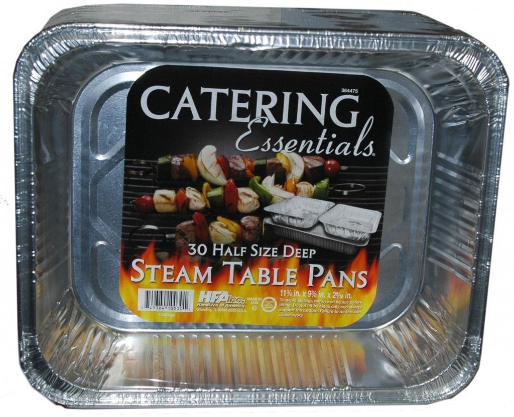 8-Pack Half Size Deep Steam Table Pans - 240 Pcs Bulk Catering Essentials for Restaurants, Buffets & Food Service (Commercial Grade, Durable Aluminum) - Perfect for Banquets, Catering Events & Food Storage