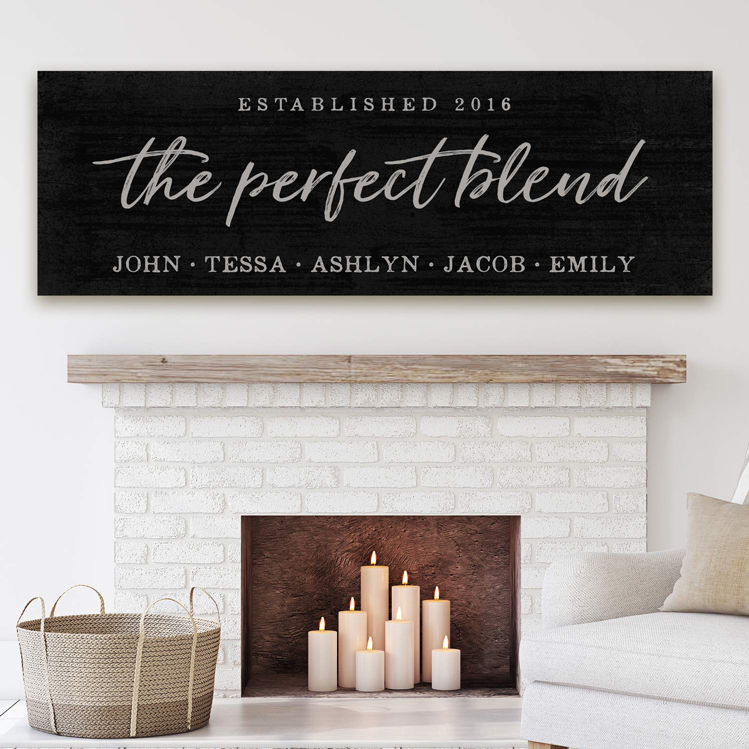 Custom Blended Family Canvas Wall Art - Ready-to-Hang Wedding Gift for Newlyweds - 20