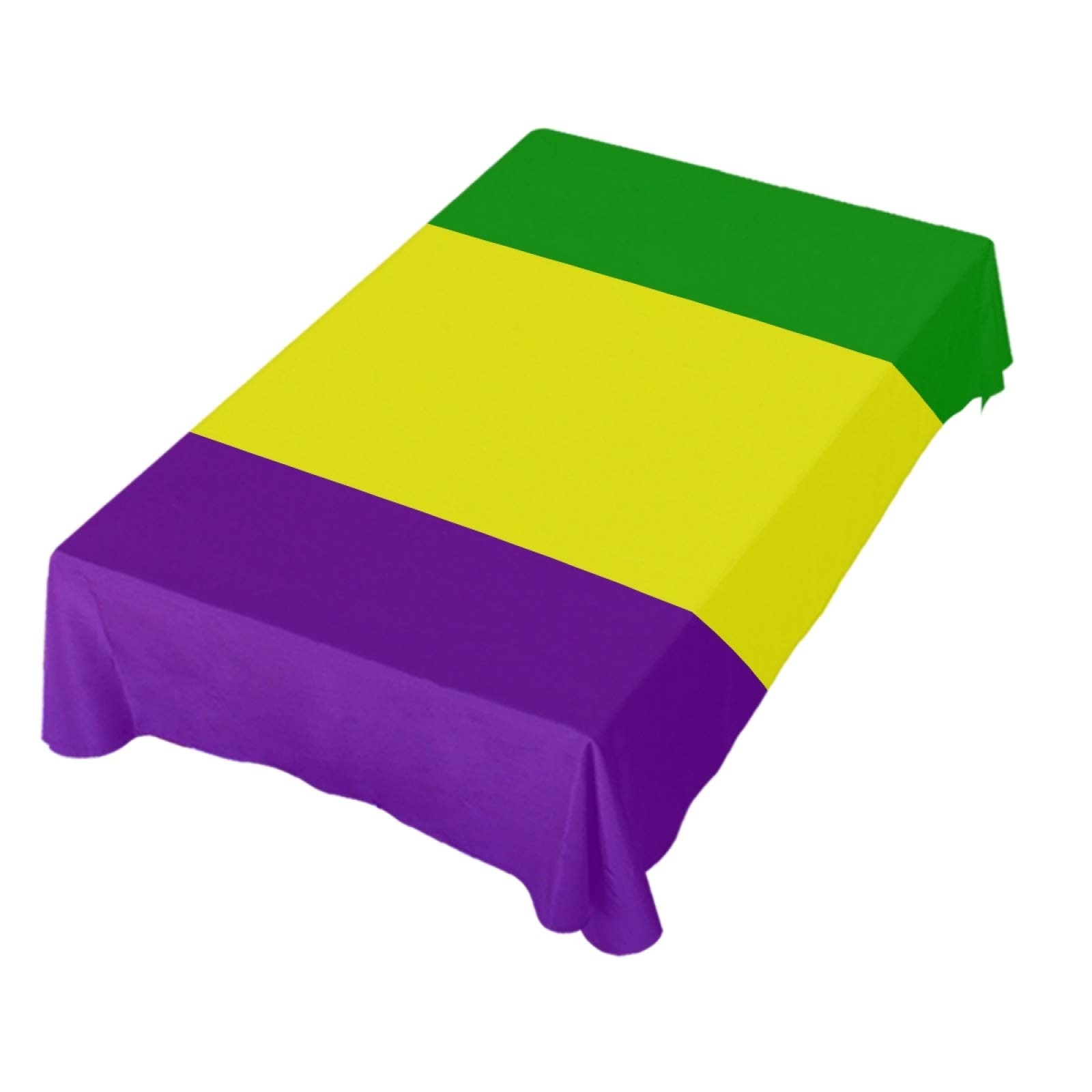 Colorful Mardi Gras Party Tablecloth - 60 x 108 Inch Rectangle Polyester Table Cover for Dinner Decorations, Festive Events & Holiday Celebrations
