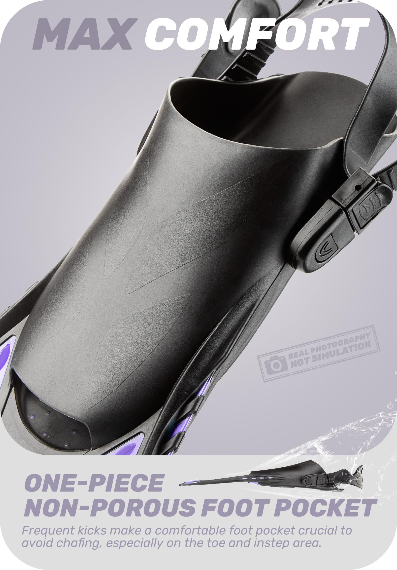 **CAPAS Snorkel Fins - Adjustable Travel Size Swim Fins for Adults, Men, Women & Kids - Open Heel Swimming Flippers for Snorkeling, Diving & Beach Fun**    *(Perfect for Tropical Vacations, Pool Parties & Underwater Adventures!)*