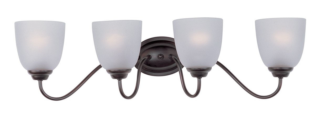 30 Inch Oil Rubbed Bronze Bathroom Vanity Light Fixture - 4 Bulb 240W MB Lighting for Modern Bathrooms & Powder Rooms