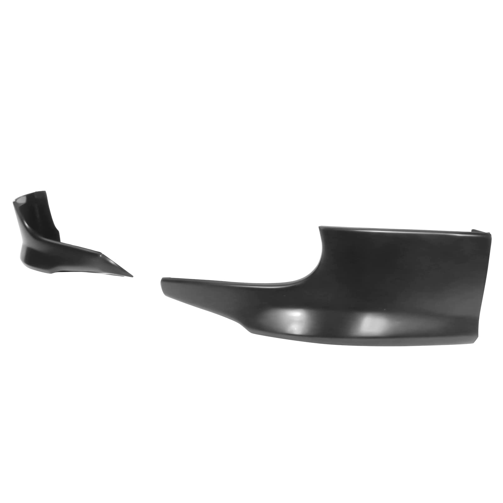 IKON MOTORSPORTS Front Bumper Lip Splitter for 2006-2010 Dodge Charger - Unpainted Black PU Valance Chin Spoiler (2-Piece Set) - Aggressive Style Upgrade for Street Racing & Car Shows