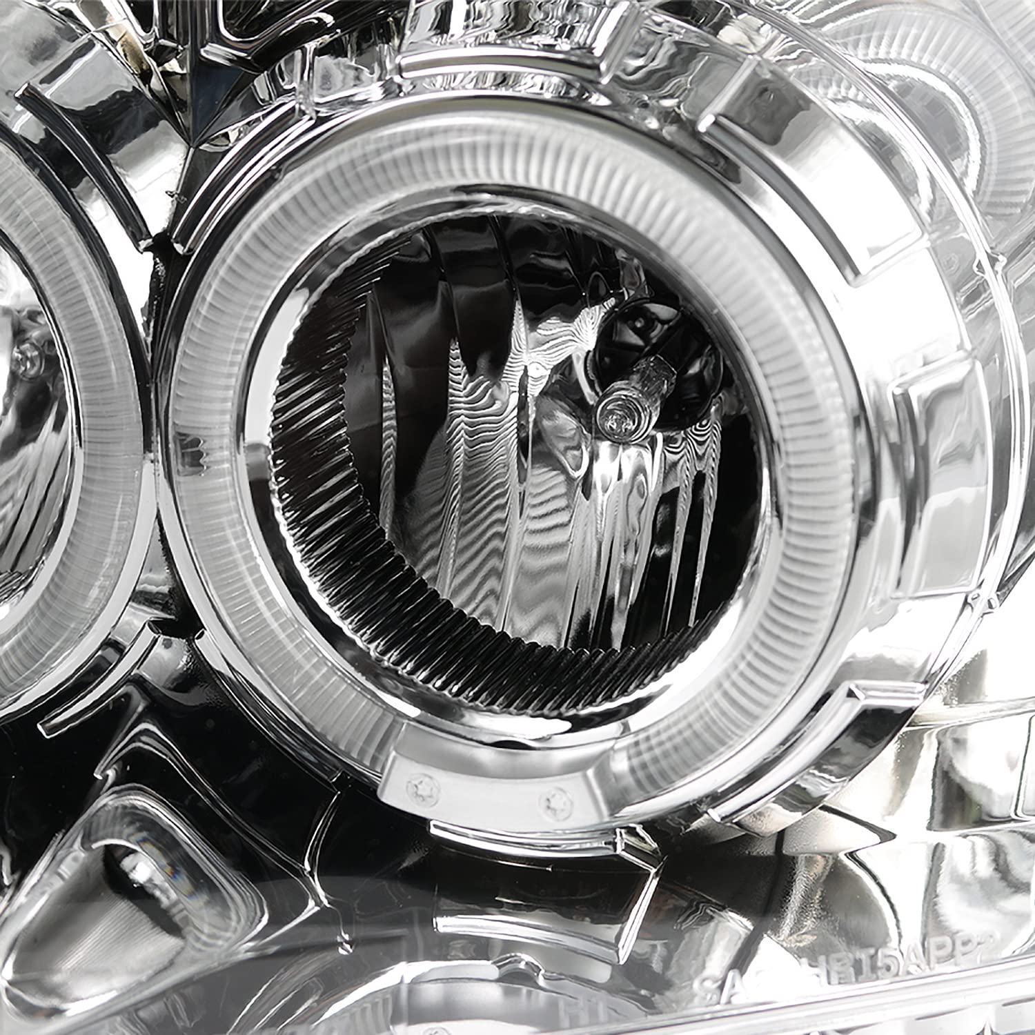 Spec-D Tuning Dual Halo Projector Headlights with Clear Full LED Tail Lights - Compatible with 2009-2012 Ford F150 (Left & Right Pair) - Headlamp Assembly for Enhanced Night Visibility & Stylish Look