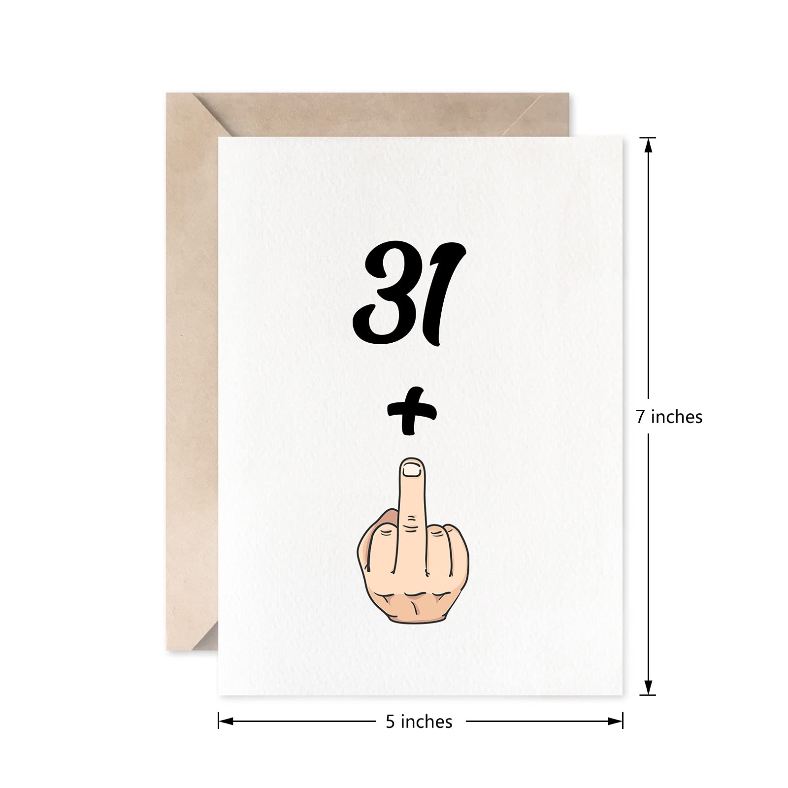 Funny 32nd Birthday Card for Women & Men - Sweet 31+1 Years Old Joke Gift Card - Perfect for 32nd Birthday Parties & Milestone Celebrations