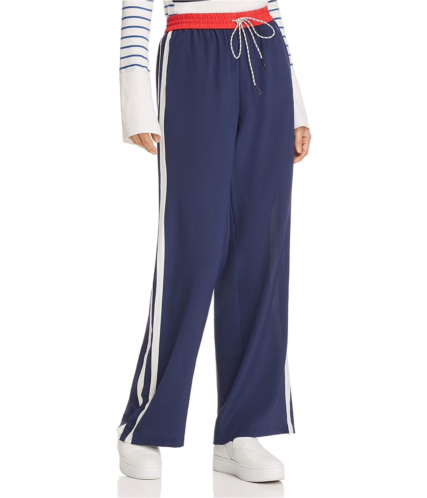 Joie Women's Perlyn Stripe Wide Leg Silk Pants - Comfortable & Elegant Lounge Pants for Home, Office & Special Occasions