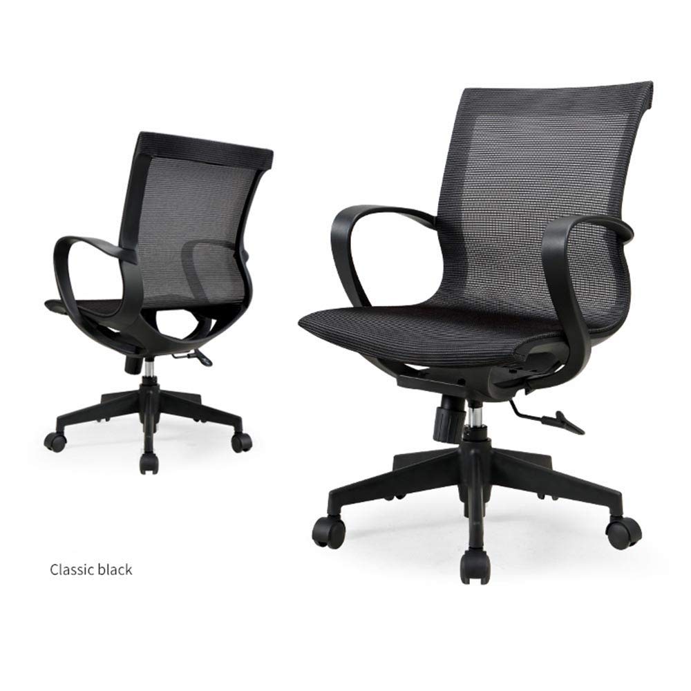 Ergonomic Office Chair with Lumbar Support - Adjustable Swivel Computer Desk Chair for Home & Conference, Black - Comfortable Task Chair for Long Hours of Work & Gaming