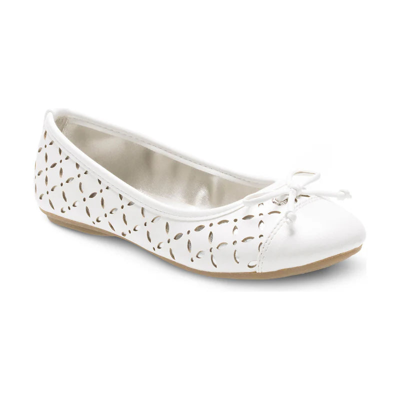 Sperry White Bethany Kids' & Youth Boat Shoes - Comfortable & Stylish Non-Slip Flats for Boys & Girls | Perfect for School, Playdates & Outdoor Adventures