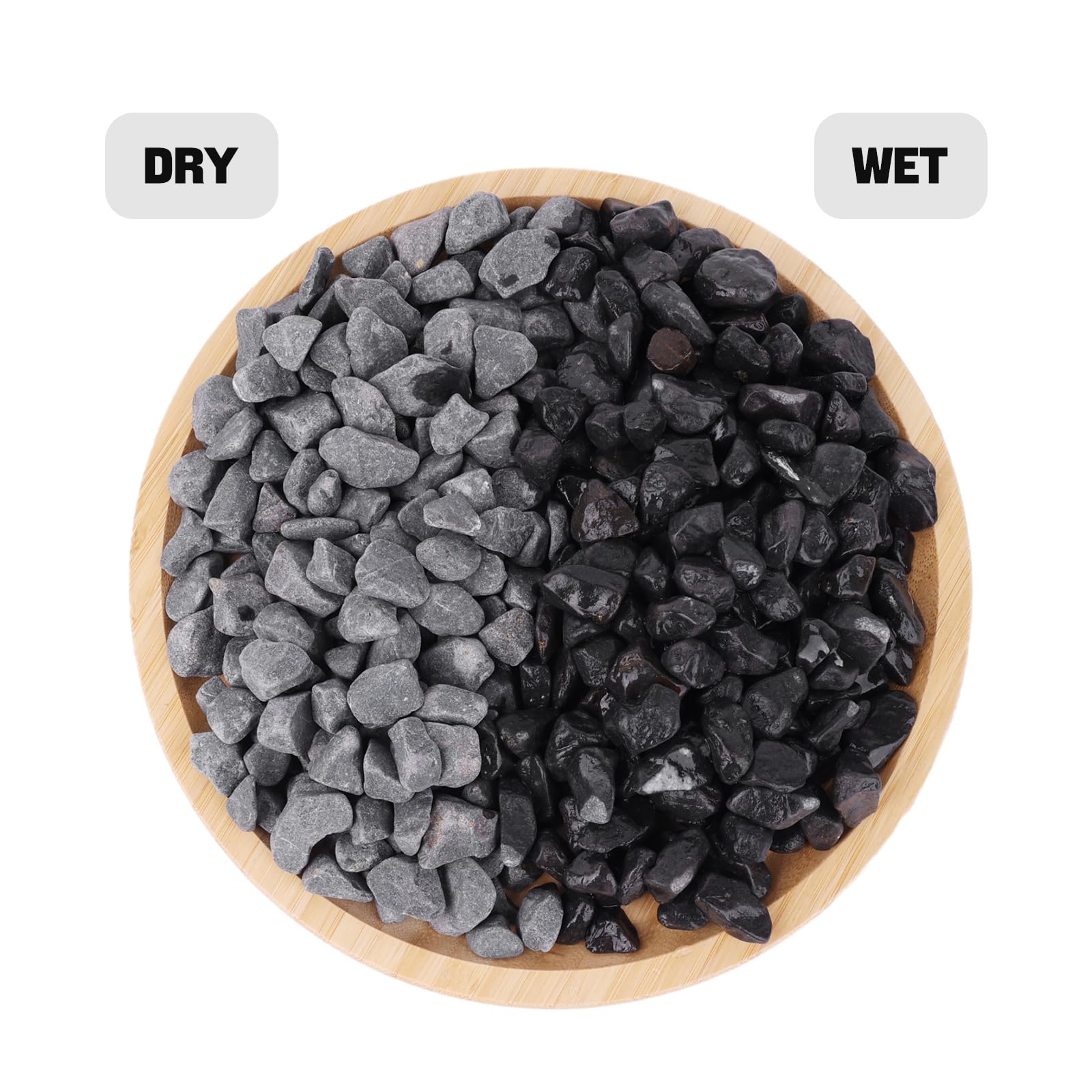 2 LB Natural Black River Rocks, Small Decorative Pebbles for Potted Plants - Perfect for Succulents, Cactus, Aquariums, Fish Tanks, Vases & Terrariums | Indoor Plant Gravel for Home Decor & Landscaping