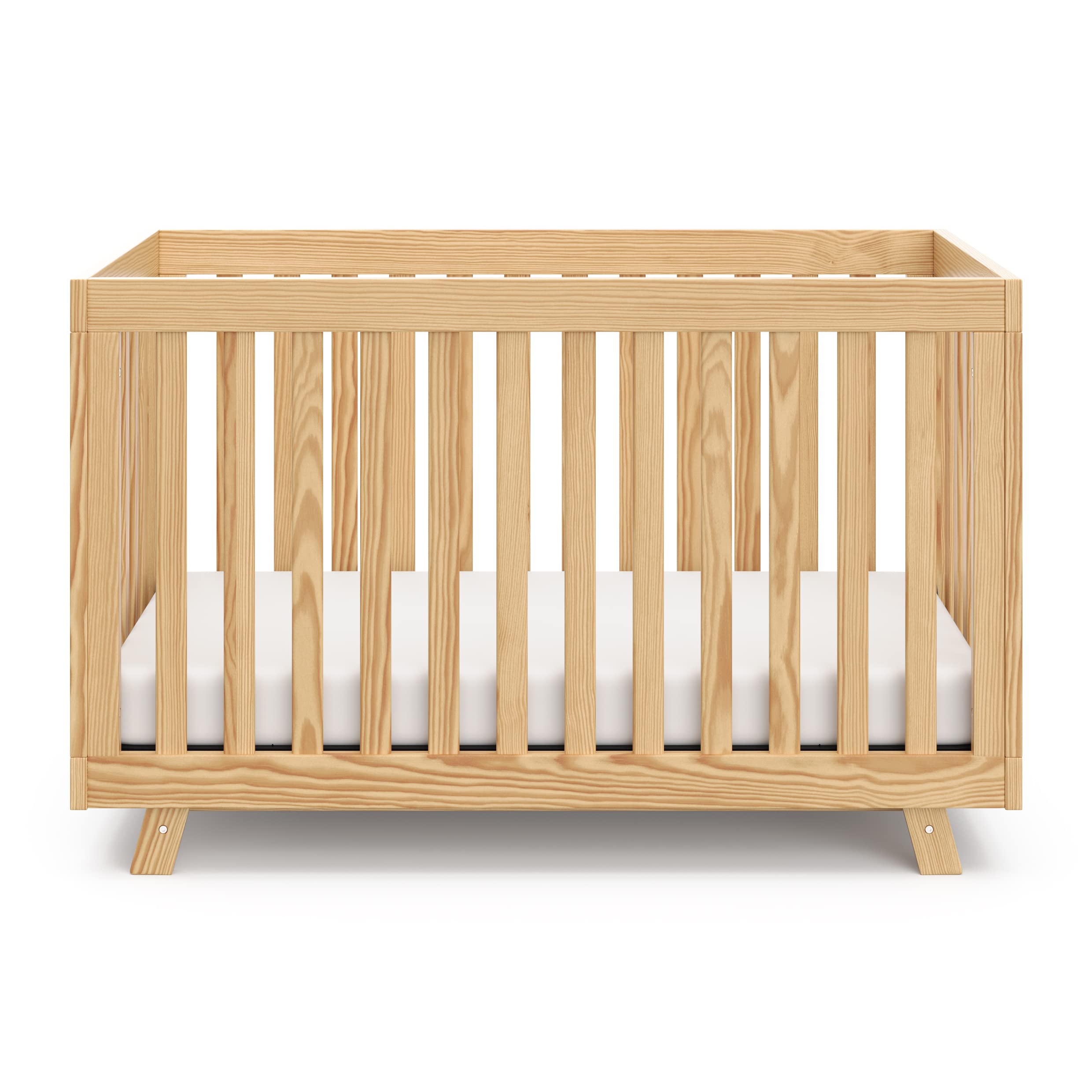 Storkcraft Beckett 3-in-1 Convertible Crib in Natural Finish | Baby Crib to Toddler Bed & Daybed Conversion | Fits Standard Full-Size Crib Mattress | Adjustable Height Mattress Base | Perfect for Nursery, Bedroom & Guest Room Use