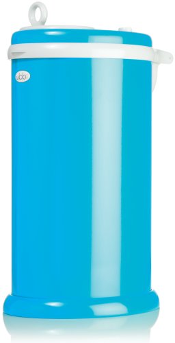 Ubbi Steel Diaper Pail - Odor-Proof Baby Diaper Disposal Bin in Robin's Egg Blue | Nursery Essentials for New Parents & Daycare Centers