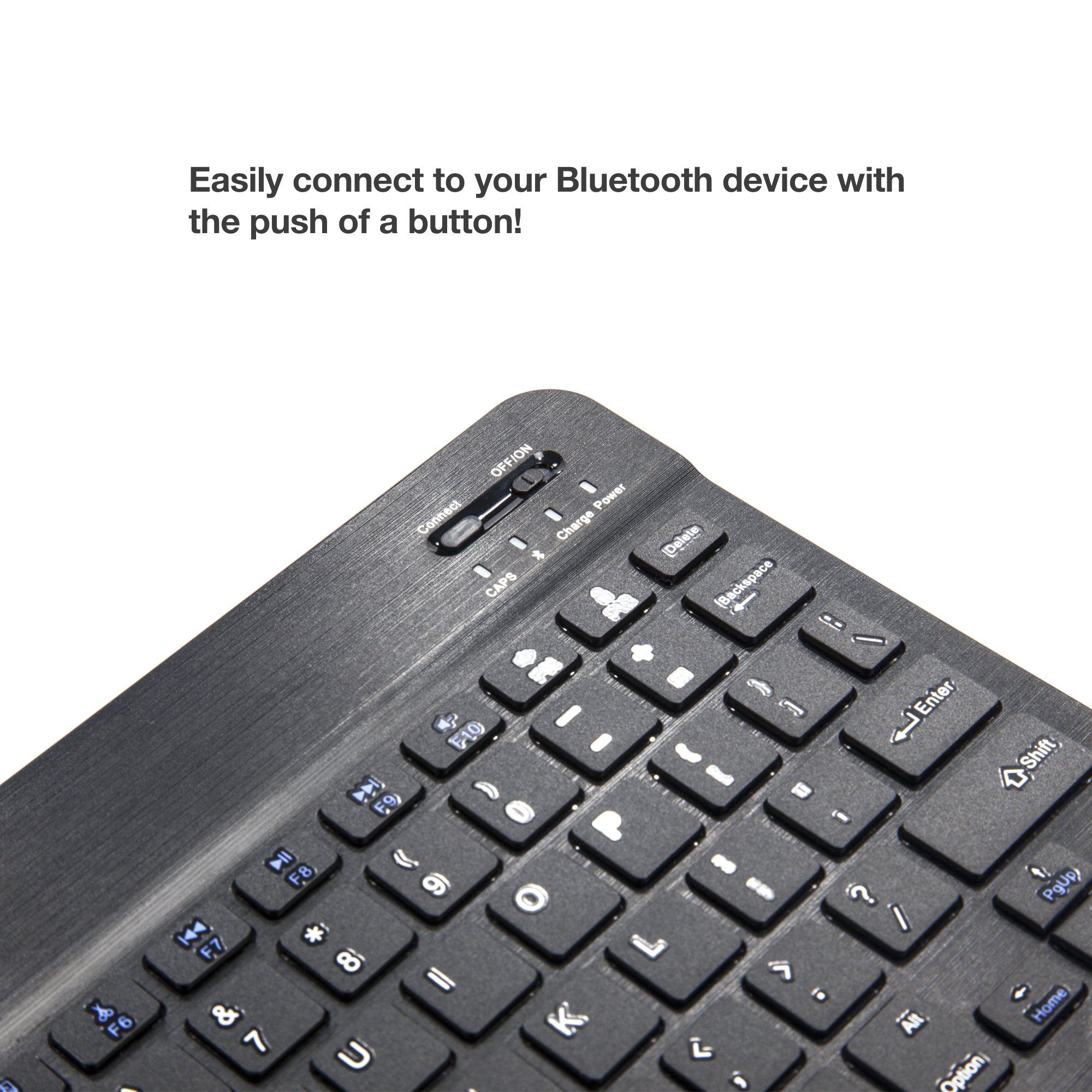 BoxWave SlimKeys Bluetooth Keyboard for Motorola Moto G Power (2021) - Ultra Thin Portable Keyboard with Chiclet-Style Keys in Jet Black - Perfect for Mobile Typing, Travel & Productivity on the Go