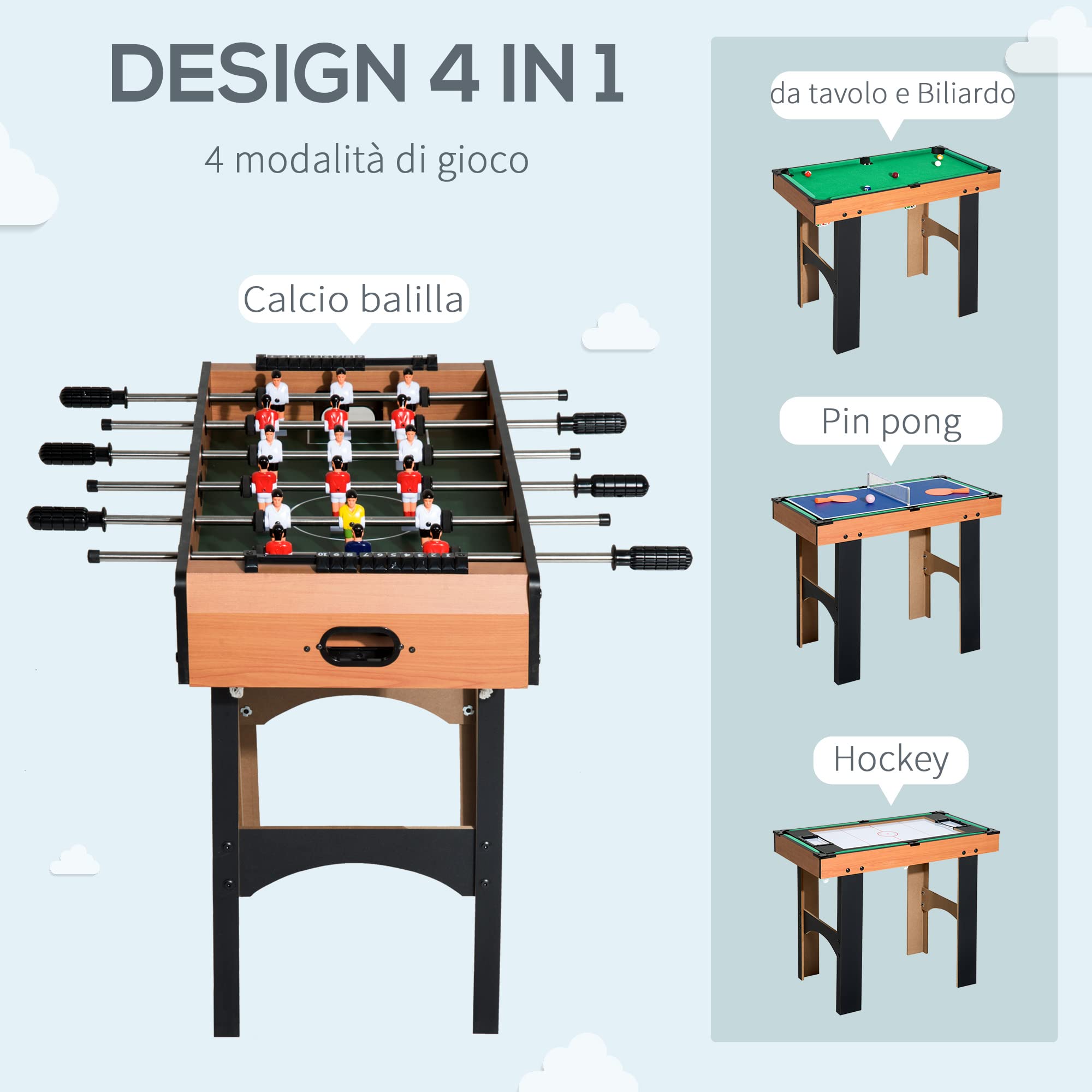 DecHome 2-in-1 Folding Game Table for Pool & Ping Pong - 55