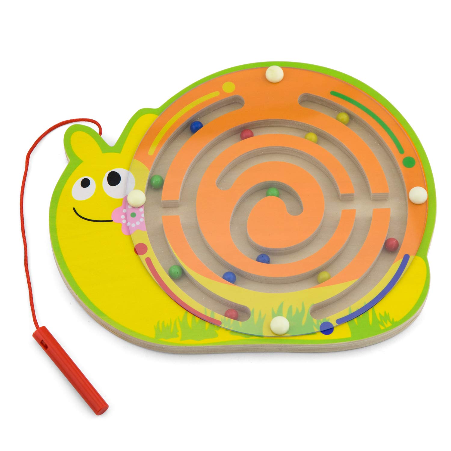 Viga Toys Magnetic Snail Game – Educational Wooden Puzzle for Kids, Fun Learning STEM Toy for Toddlers (Model 59966) – Perfect for Preschool Classroom & Home Playtime