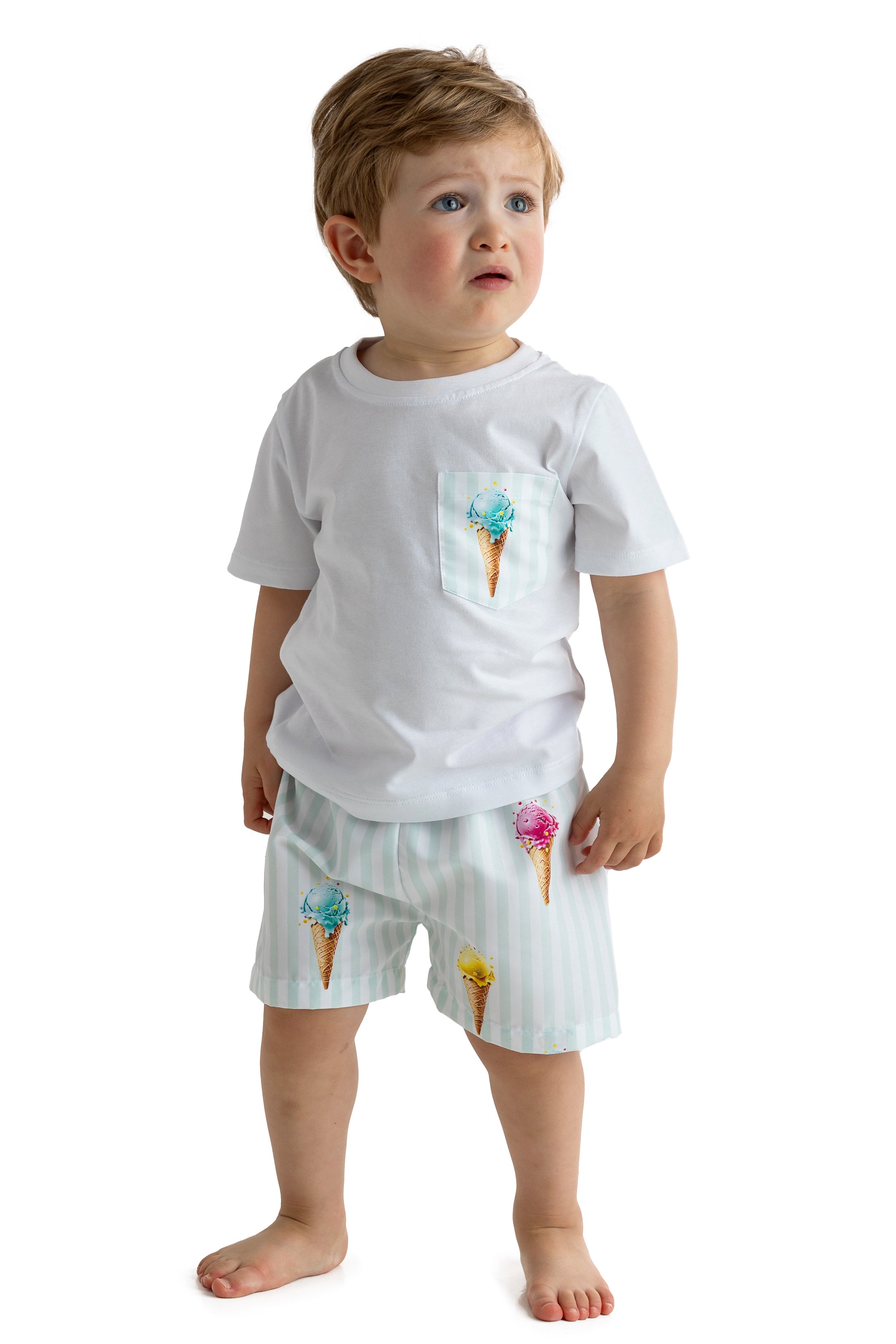 Soft Cotton T-Shirt for Women & Men - Comfortable & Breathable Ice Cream Print Tee - Perfect for Casual Wear, Summer Outfits, and Everyday Fashion