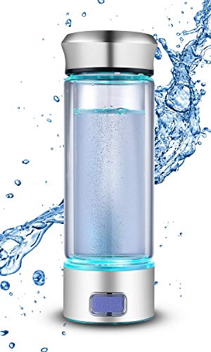 LevelUpWay - SPE PEM Technology Hydrogen Water Bottle Generator | Portable Alkaline Water Ionizer for Health & Hydration | Perfect for Gym, Travel & Daily Wellness