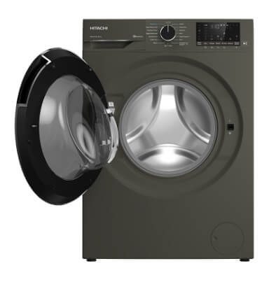 Hitachi BD D100YFVEM Front Load Washer Dryer Combo with Steam & Hygiene Inverter - Energy Efficient Laundry Solution for Apartments & Small Homes