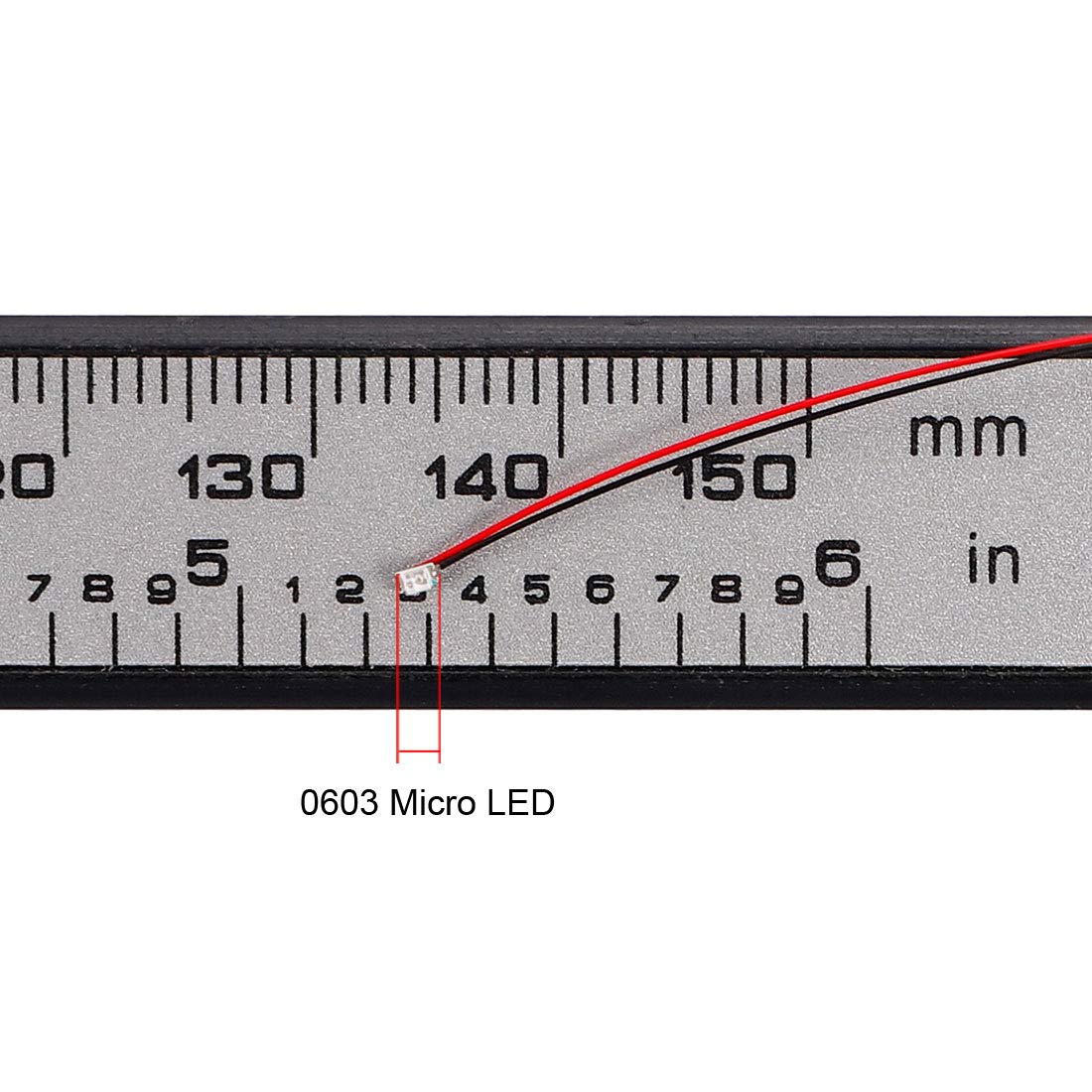 uxcell 10pcs Prewired 0603 Orange SMD LED Diodes - 6-18V DC Micro Wired Soldered Mini LED Lights with Resistor for Circuit Boards, DIY Electronics, and Small Lighting Projects
