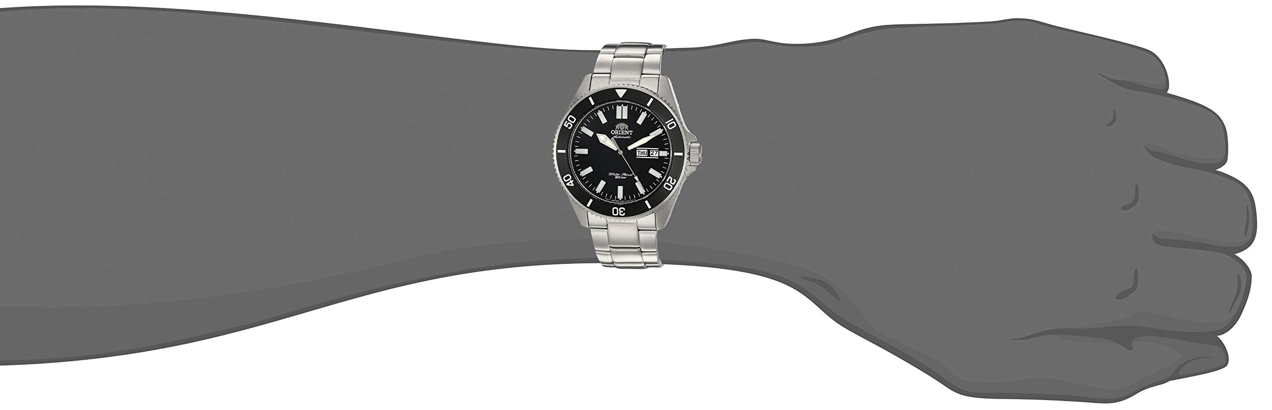 Orient Kanno Japanese Automatic Handwinding Diver Watch for Men - Waterproof Stainless Steel Sport Watch for Diving, Swimming & Outdoor Activities