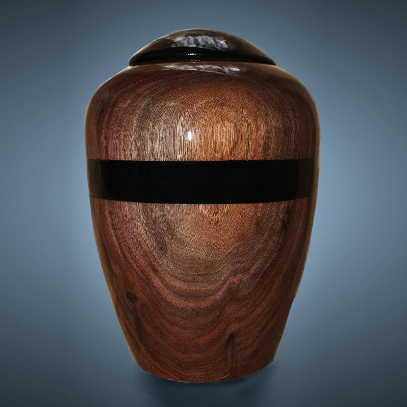 Handcrafted Dark Walnut Wood Cremation Urn - Elegant Memorial Keepsake for Ashes - Perfect for Home Display, Funeral Services & Remembrance Ceremonies
