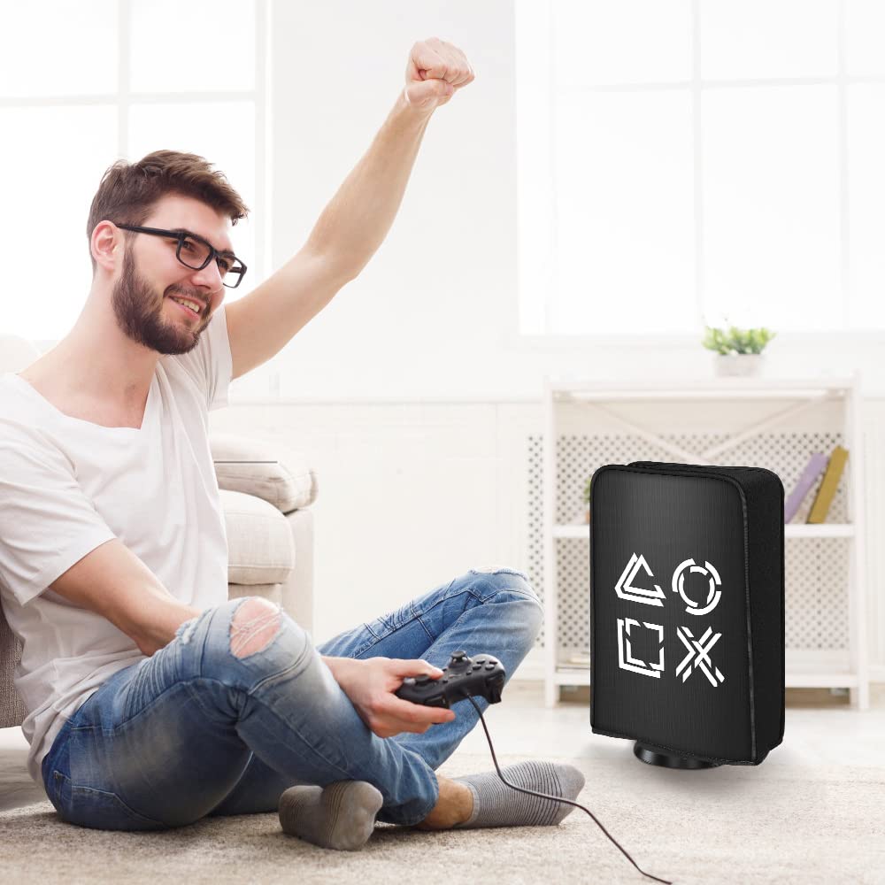 Wedorat Waterproof Dust Cover for PS5 Pro/PS5/PS5 Slim - Washable Protective Sleeve with Soft Lining | Gaming Console Accessories | Perfect for Dust Protection & Travel Storage