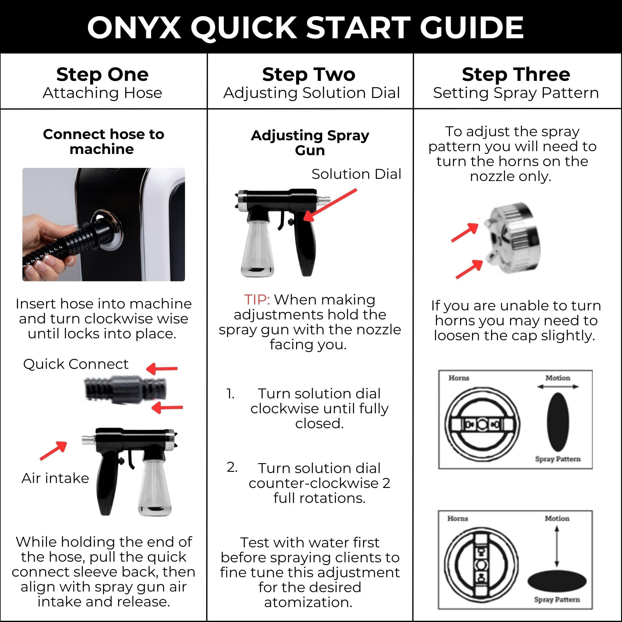 Professional Onyx Spray Tan Machine Kit with Adjustable Tanning Gun & LED Light - Perfect for Salon, Home Use & Airbrush Tanning Services