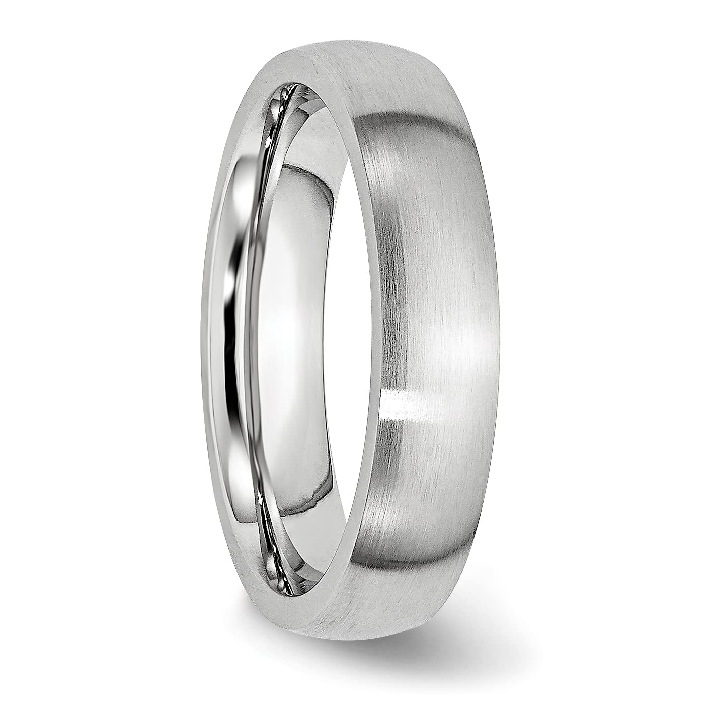 IceCarats 5mm Cobalt Half Round Plain Classic Wedding Band Ring for Men & Women - Durable & Hypoallergenic for Everyday Wear, Anniversaries & Proposals