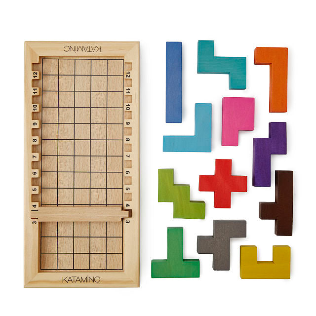 Katamino Wooden Puzzle Game - Brain Teaser for Kids & Adults - Fun Family Board Game for Strategy & Logic Skills - Perfect for Home, Classroom & Travel