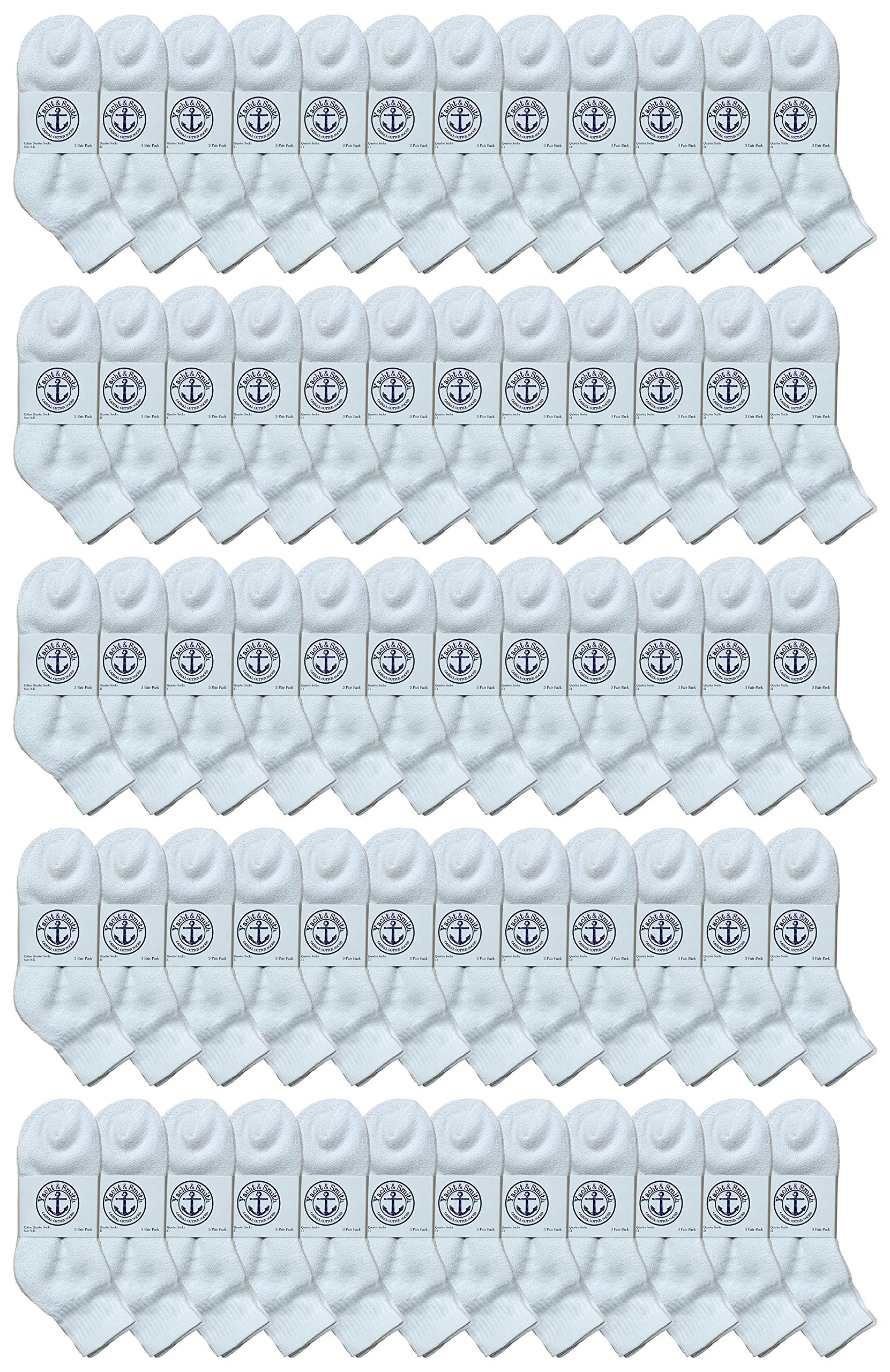 120 Pairs Kids Mid Ankle Socks Bulk Pack - Yacht & Smith Cotton Athletic Socks for Boys & Girls (Size 6-8) - Perfect for School, Sports & Daily Wear