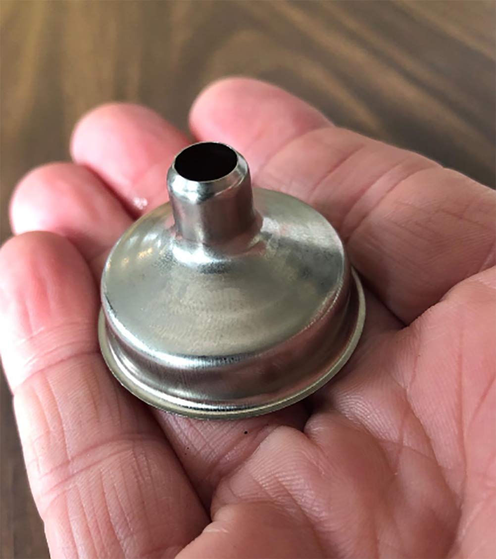 Premium Stainless Steel Mini Funnel Set - 2 Pack Small Funnels for Essential Oils, Perfumes, Spices & Liquids - Perfect for Refilling Amber Bottles, Atomizers & Kitchen Containers - Durable Silver Pipette Funnel for Precise Pouring