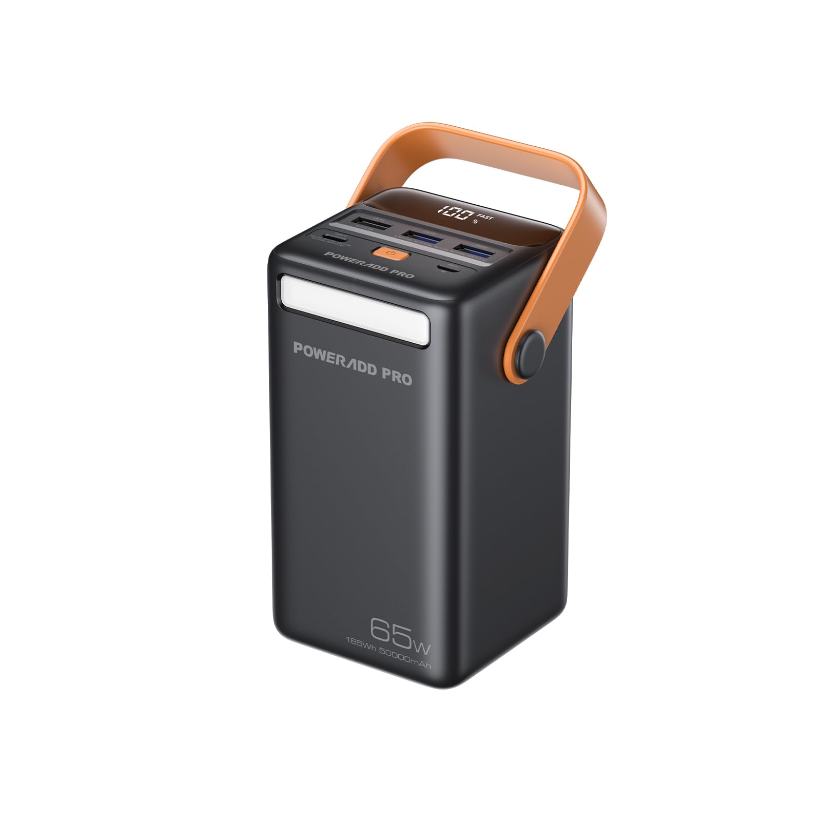 50,000mAh PD 65W Fast Charging Power Bank with LED Display - USB C Portable Charger Compatible with Laptop, MacBook, iPhone, Samsung - Perfect for Travel, Camping, Outdoor Adventures & Emergency Power Backup (Black)