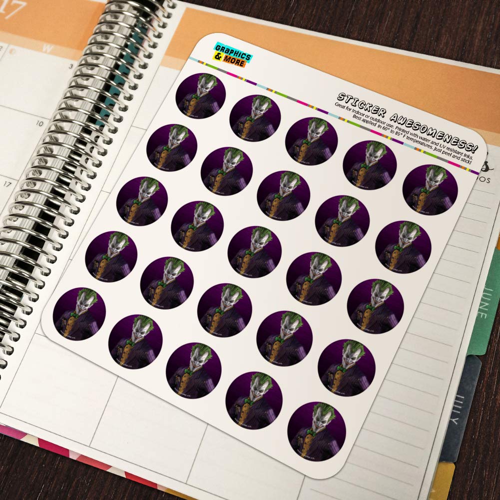 Batman Arkham Asylum Video Game Joker Stickers - Scrapbooking, Planner & Crafting Supplies for DIY Projects, Bullet Journals & Gift Decoration